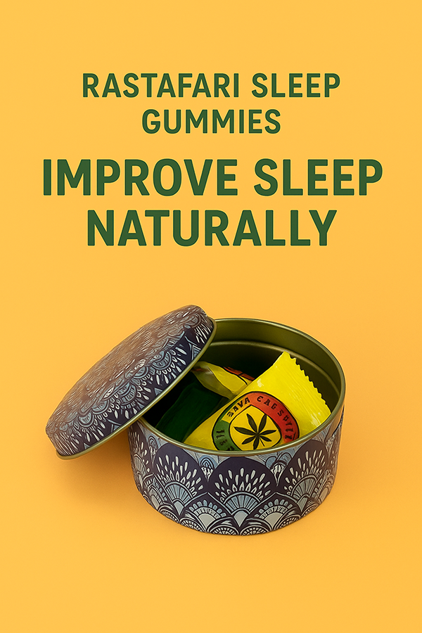 Rastafari Sleep Gummies for natural sleep, relaxation, and anxiety relief made with plant-based wellness ingredients
