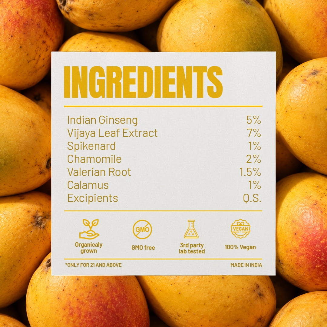 Mango Relax & Reset Gummies 7% – Pack of 10 Gummies - Image 2
