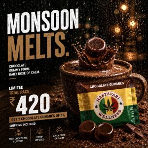 Chocolate Relax & Reset Gummies 5%– Pack of 2 Gummies