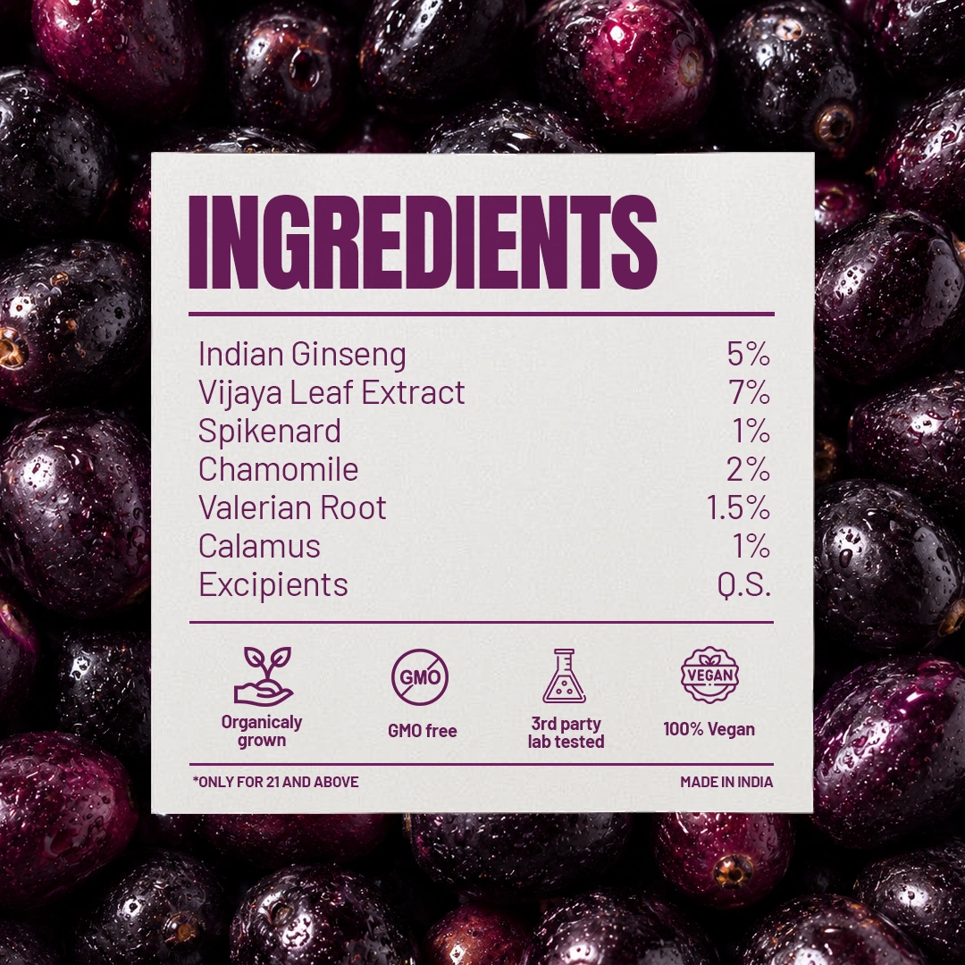 Jamun Relax & Reset Gummies 7% – Pack of 10 Gummies - Image 2